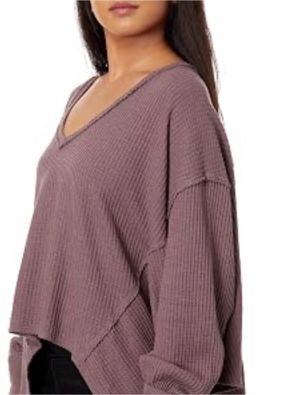 Free People - We The Free Coraline Thermal Top In Mauve